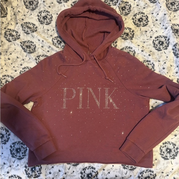 VS PINK || Gorgeous Bling Cropped Hoodie (S) - Picture 1 of 9